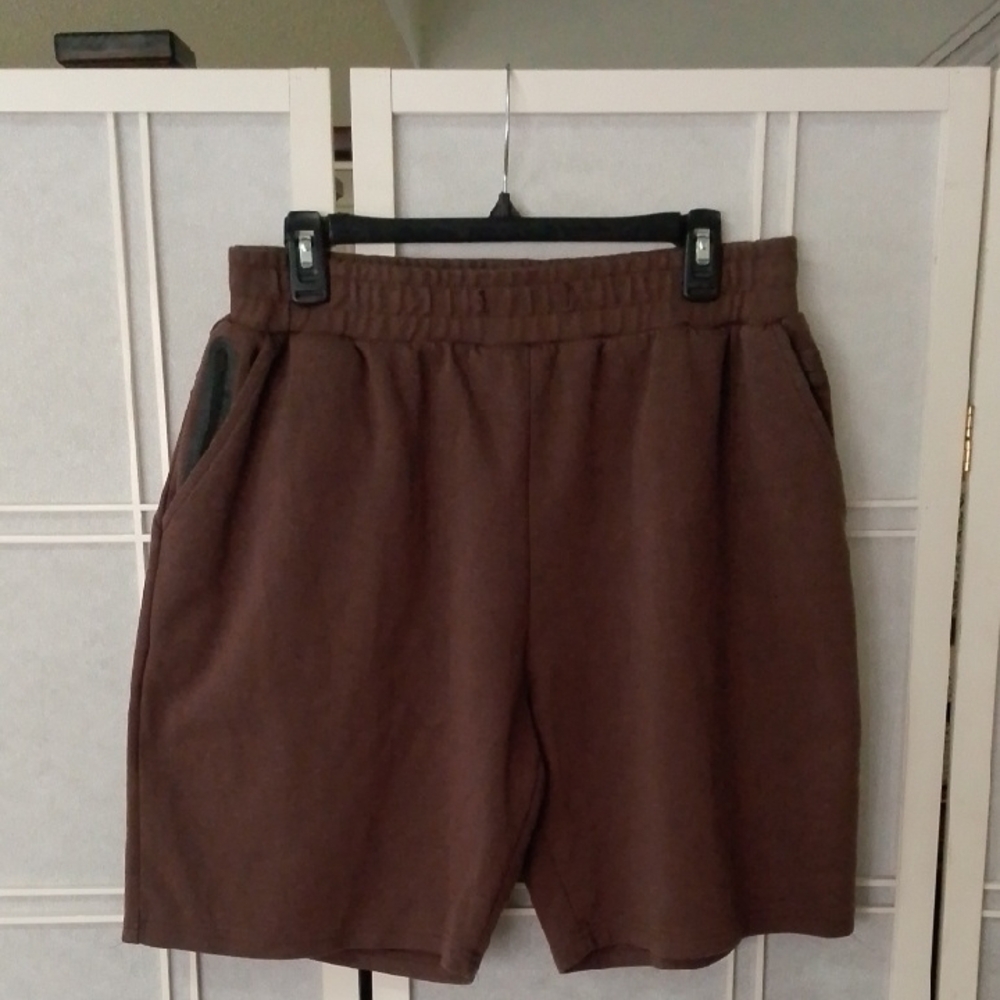 Particle Men's Brown Casual  Sweat Shorts